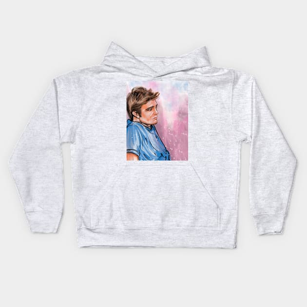 Robert Pattinson Kids Hoodie by Svetlana Pelin